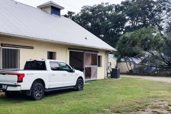Ford F-150 Lightning powering a home during outage