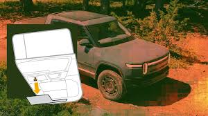 Rivian rear door modification for emergency child exit