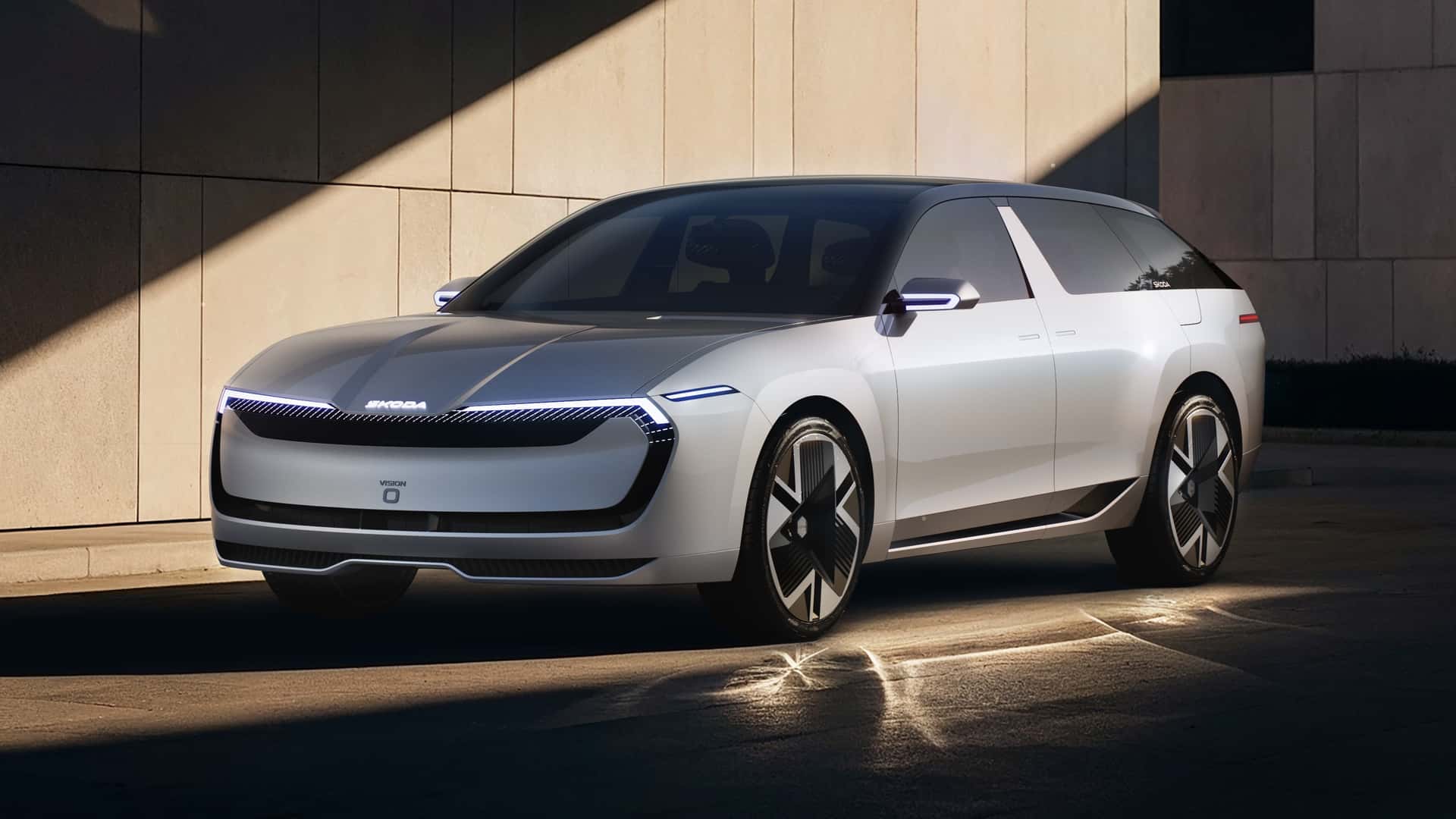 Skoda Vision O electric wagon concept exterior