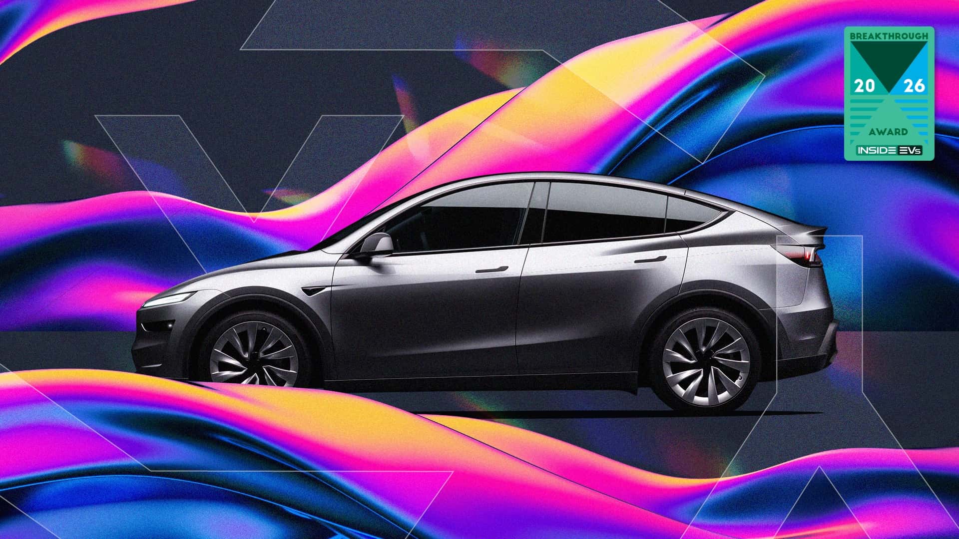 Tesla Model Y 2025 electric SUV driving on highway