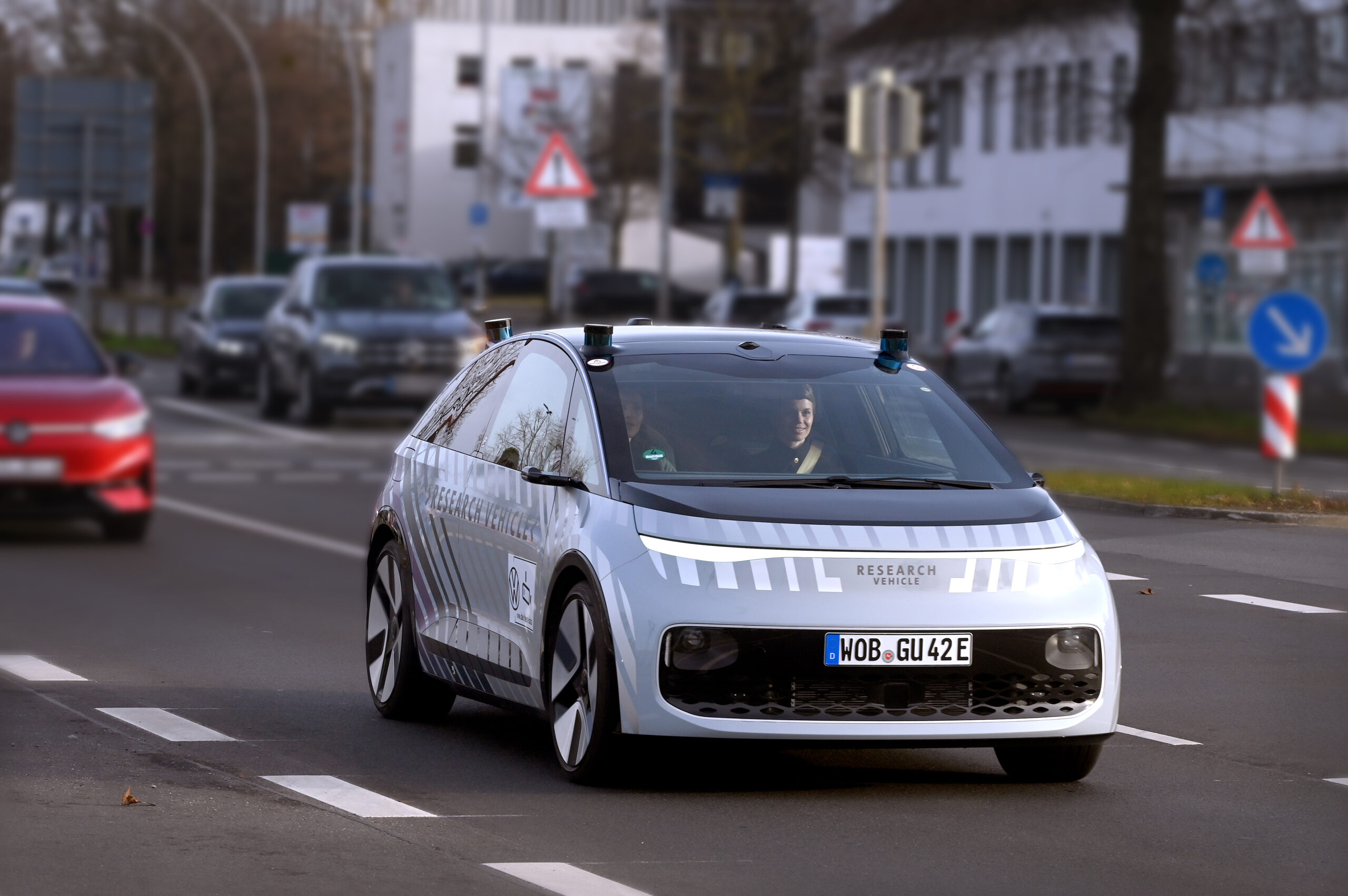 Volkswagen robotaxi with no steering wheel or pedals
