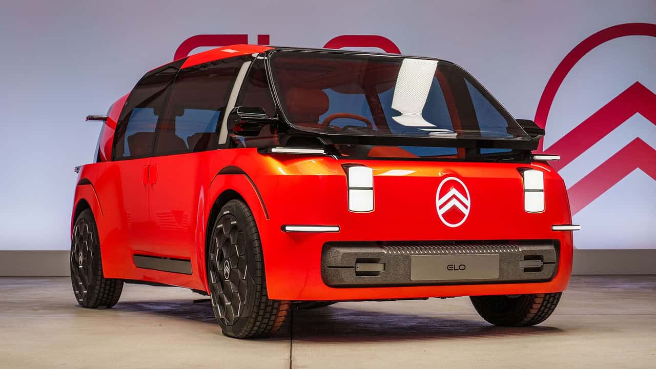 futuristic electric van exterior design