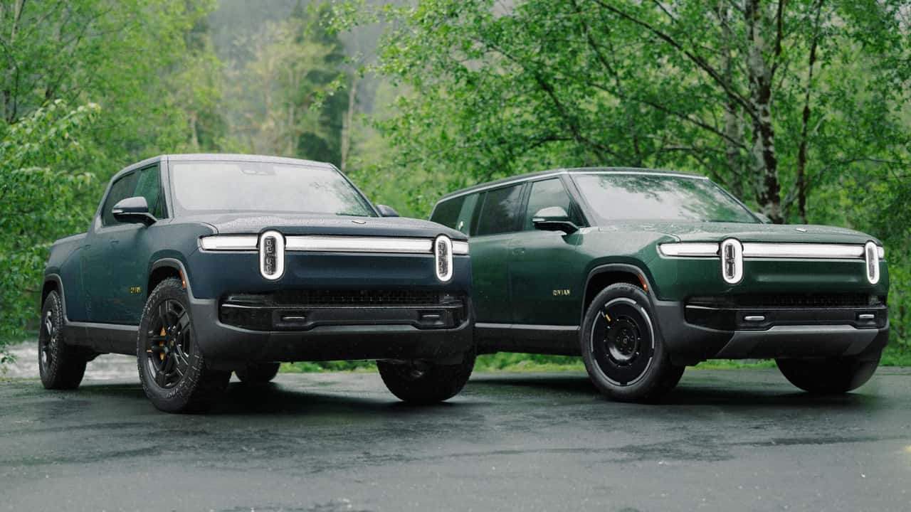 Rivian R1T electric pickup with long driving range