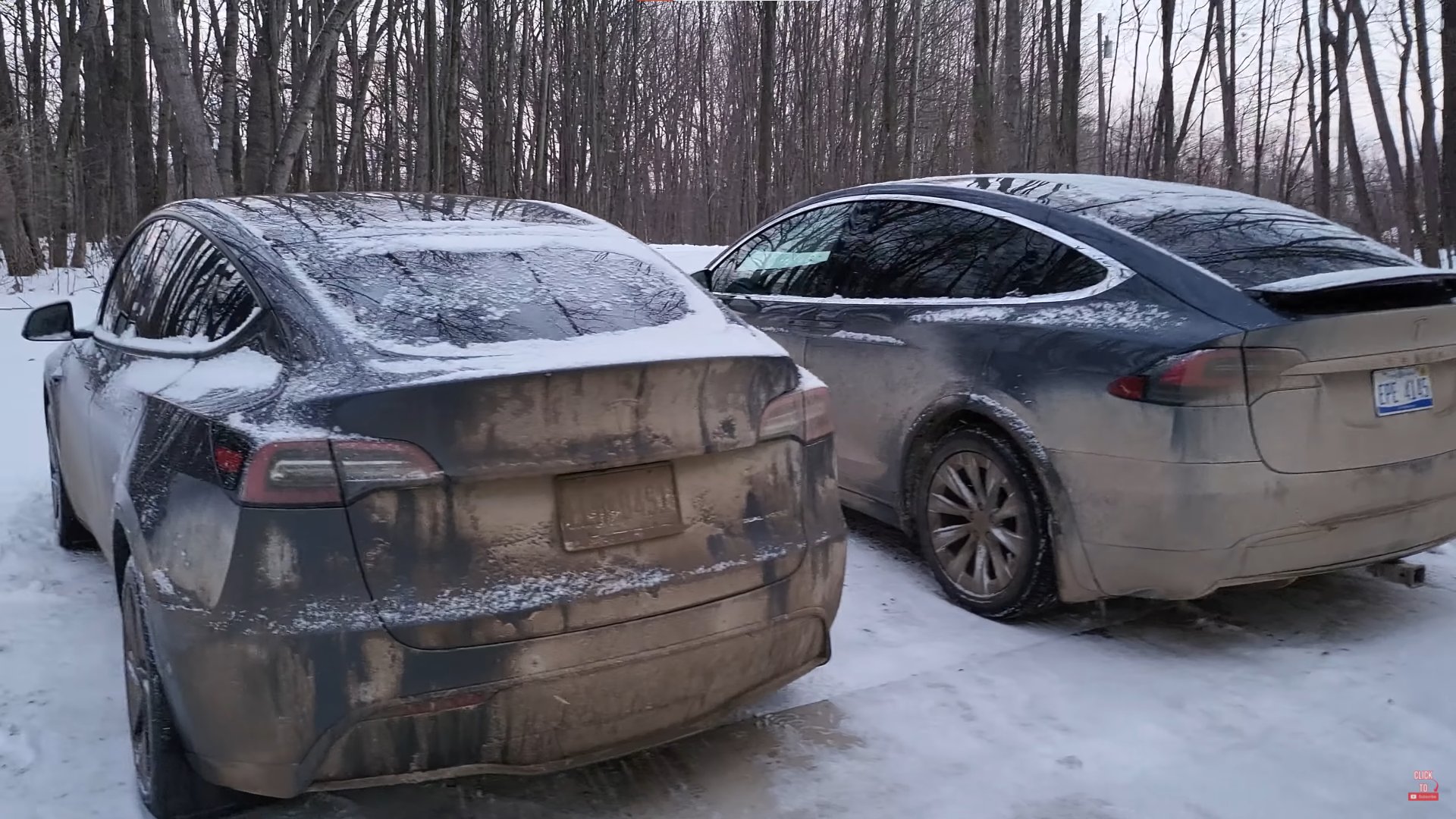 Tesla Model 3 parked in extreme -35°F winter conditions