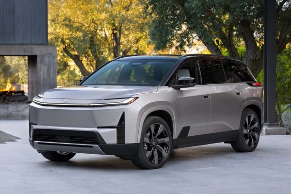 2027 Toyota Highlander EV three‑row electric SUV exterior