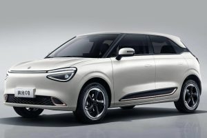 Dongfeng Nammi 01 E3 in Spirit Green parked in Kathmandu.