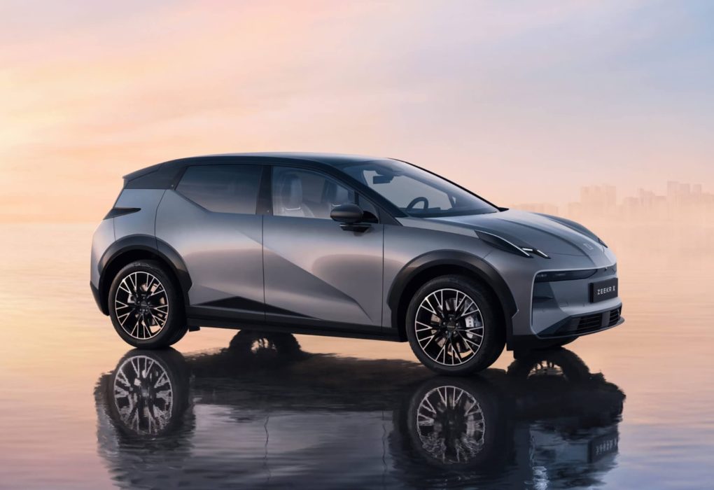 Zeekr X luxury electric SUV in Crystal White at Kathmandu showroom