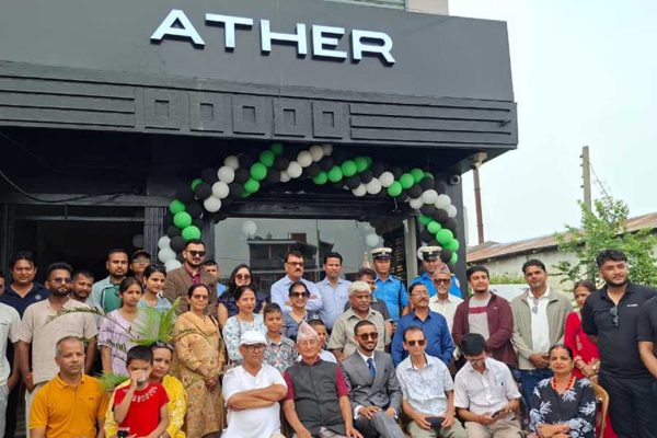 The exterior profile of the newly opened Ather Experience Center showroom in Birtamod, Jhapa.