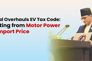 Customs officers at the Birgunj border inspecting newly imported electric vehicles under the revised valuation tax framework.