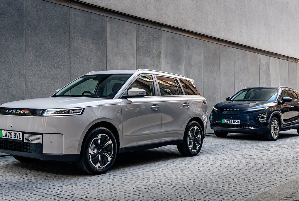The first Omoda 4 rolling off the production line in Wuhu, China