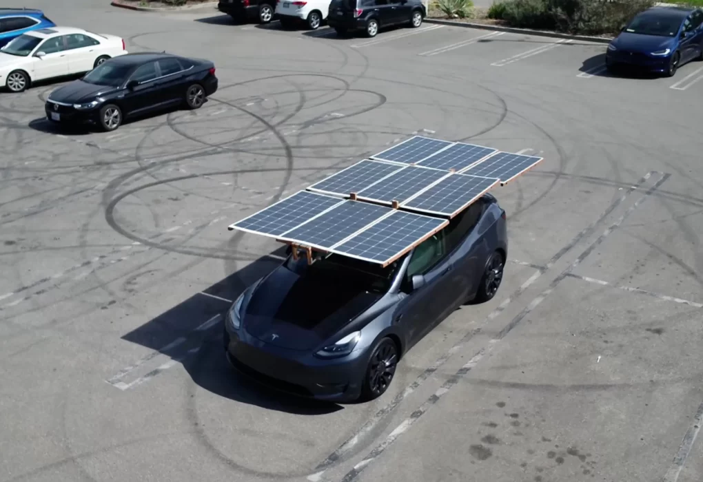 Tesla solar panels installed on a residential roof.