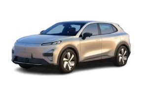 The futuristic front design of the Deepal S05 EV gleaming on a modern showroom floor in Kathmandu