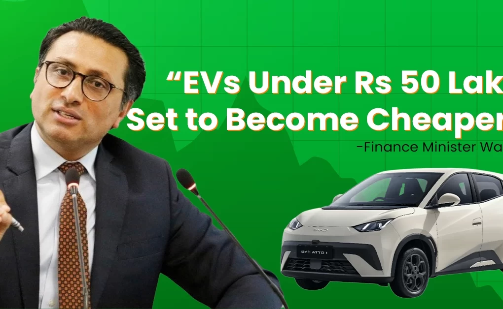 Finance Minister Dr. Swarnim Wagle addressing financial journalists regarding the new electric vehicle tax framework in Nepal.