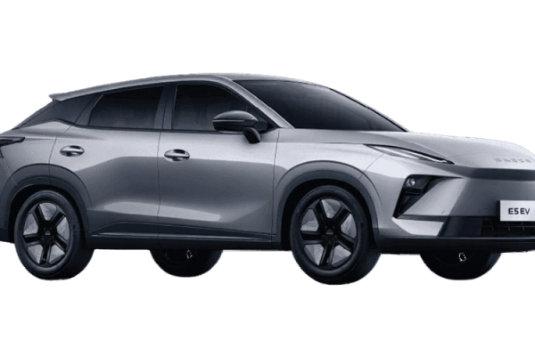 The front look of the newly launched Omoda E5 Pro electric SUV featuring the futuristic Robo Shark nose design.